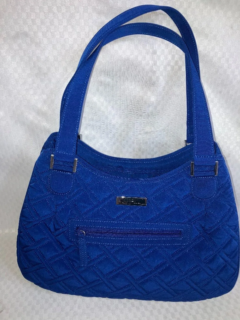 Vera Bradley Shoulder Bag Women Blue Emily Satchel Cobalt Purse Travel Handbag